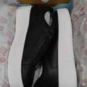 JABASIC Women Fashion Sneakers Low-top Lace-Up Stylish Walking Shoes Comfort Platform Sneakers (9.5, Black)