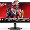 KOORUI 27 Inch Gaming Monitor 200Hz FHD (1920x1080) HDR400, 1ms Fast IPS, 90% DCI-P3, Adaptive-Sync, HDMI 2.0, DP 1.4, VESA Mount, Tilt Adjustable, G2711P