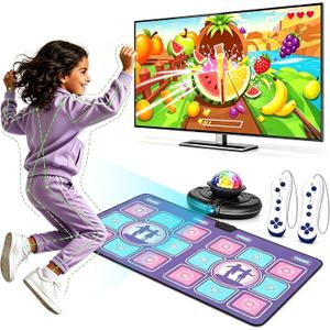 AR Motion Video Game Console for Kids: 2-in-1 Dance Mat for TV | Plug and Play Interactive 70+ Games Exercise - Indoor Fun & Birthday Gift for Ages 4+ Girls Boys