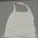 Halter Tank Tops for Women Double Lined Backless Going Out Tops Trendy Y2K Summer Shirt (Large, White)