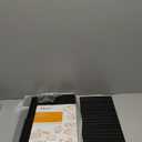 WOWLIVE Bread Box for Kitchen Countertop, Large Roll Top Bread Boxes with Sliding Door, Airtight Bread Storage Container for Loaves, Pastries & Bagels, Bamboo Counter Organizer (Black, Medium)