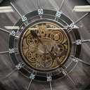 HOIBAI Large Wall Clock for Living Room Decor 36 Inch,Vintage Wood Black