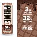 PRIME Shakes, Chocolate, 32g Protein Shake for Muscle Support & Recovery, Ultra-Filtered Milk, Lactose Free, Low Sugar, Low Calorie, Ready to Drink, 11 fl oz, 12 Pack
