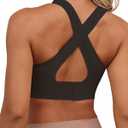 HORISUN Women Wireless Bras Seamless Cross Back V Neck No Underwire Bralette Comfort T Shirt Bra (Black, S)