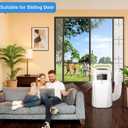 Portable Air Conditioner Door Vent Kit with 5.9inch Coupler, Mobile AC Unit Window Vent Seal Kit with 6 Adjustable Seal Plates for Vertical/Horizontal Sliding Door/Window