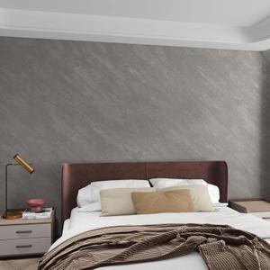 3yecao 48"×197" Large Size Extra Wide Thick Grey Concrete Wallpaper Peel and Stick 3D Industrial Vinyl Matte Textured Removable Gray Concrete Contact Paper for Bedroom Bathroom Gym Office's Walls