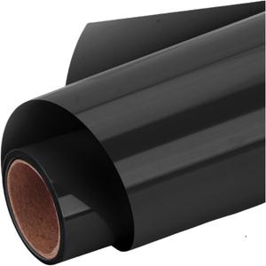 2 x Black HTV Heat Transfer Vinyl Roll - 12 x 10ft for T-Shirts & Apparel, Easy to Cut, Weed and Transfer, Ideal for Heat Transfer Designs!