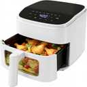 NEWBULIG Air Fryer4QT Small AirFryer with Easy View Window and Interior Light, Digital Touchscreen with 8 Presets for Custom Cooking, Nonstick and Dishwasher Safe Basket, White