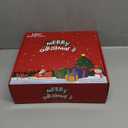 Set of 3 Christmas Lighted Gift Boxes, Plush Pre-lit 70 LED Light Up Present Boxes with Gold Snowflake, Battery Operated Christmas Decorations for Indoor Home, Housen Solutions