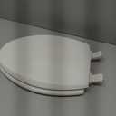 Mayfair Cassel Slow Close Toilet Seat, Easy Clean, Non Slip Premium Wood Seat, Easy Install, Made in USA, Elongated, White