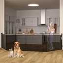 Upgraded 200 inch Retractable Baby Gates Extra Wide with Support Rod, 34" Tall Mesh Dog Gate, Child Safety Gate for Stairs, Doorways, Hallways, Indoor/Outdoor (Black, 200in)