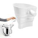 Flour Funnel Attachment for KitchenAid Mixer, Foldable Silicone Funnel Compatible with 5-Quart Tilt-Head Stand Mixers (Artisan KSM150, KSM160 & More)  Mess-Free Baking (White)