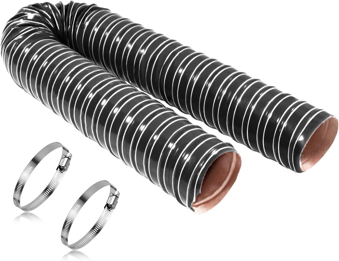 NOWBALL 2.5in Automotive Air Duct Hose, Length 1 Meter-3.3ft, 2.5" Silicone Flexible Cooling Ducting, 63mm High Heat Brake Exhaust Hose for Car, Garage, Dryer Air System Black