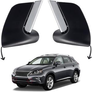 531250E050 2Pcs Front Bumper Trim and Lower Towing Left & Right Side Fit For Lexus RX350/ RX450H Base 2013 2014 2015,Car Bumper Tow Hook Cover Replace 531260E050 521270E921 521280E921