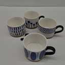 SOUJOY Set of 4 Porcelain Coffee Mugs, 15 Oz Hand Painted Coffee Cups with Handles, Large Glazed Stoneware Mugs for Tea, Hot or Cold Drinks, Best Gifts for Birthday, Thanksgiving, Christmas