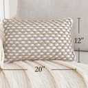 Boho Living Jada Decorative Throw, Includes Accent, Premium Woven Design, Living Room Dcor, (1) 12" x 20" Pillow Cover with Insert, White