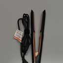 Hair Straightener 1 Inch Flat Iron and Curler 2 in 1 Titanium Ceramic Ionic Dual Voltage Straightener with Heat-Resistant Silicone, for Less Frizz, Shinier & Smoother (Black/Rose Gold)