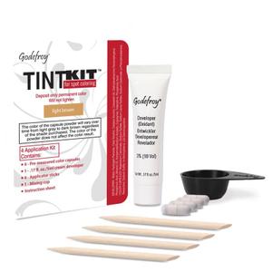 Godefroy Hair Color Kit for Spot Coloring, Covers Up Gray Hairs, Dark Brown, 4-Application Kit, Pack of 1