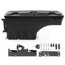G-PLUS Truck Bed Storage Box Tool Box Left Driver Side Compatible With 2005-2020 Toyota Tacoma Black Rear Tool Box