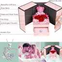 Suturun Preserved Roses Forever Flowers Gifts for Women,Eternal Preserved Rose with Necklace Romantic Gift for Her,Mom,Wife,Girlfriend on Birthday Anniversary