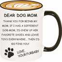 Funny Dog Mom Dog Lover Christmas Gifts for Women, Gag Mothers Day Gifts for New Puppy Fur Baby Owners - Fun Messages Fur Mama Birthday Presents, Pitpull Pug - Cute Mug, 11oz Coffee Cup