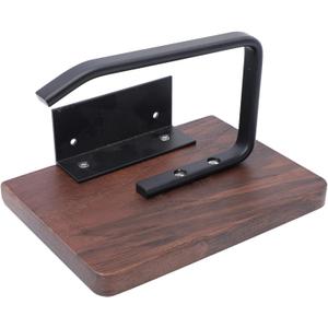 Wall Mounted Tissue Storage Rack Elegant Walnut Paper Towel Holder for Bathroom Kitchen Nail Installation and Design Organizer (Brown)