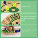 WodGod Baseball Board Game,Baseball Dice Board Game,Solid Wood,12 Colourful Beads and Dice,Manual Included,Portable,Perfect for Home Party,Family Night and Road Trip (Sector)
