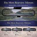 2 x Drive Safe Mirror Sticker, I Love You Rearview Mirror Decal for Car, Car Mirror Sticker, Waterproof Vinyl Decal (Silver)