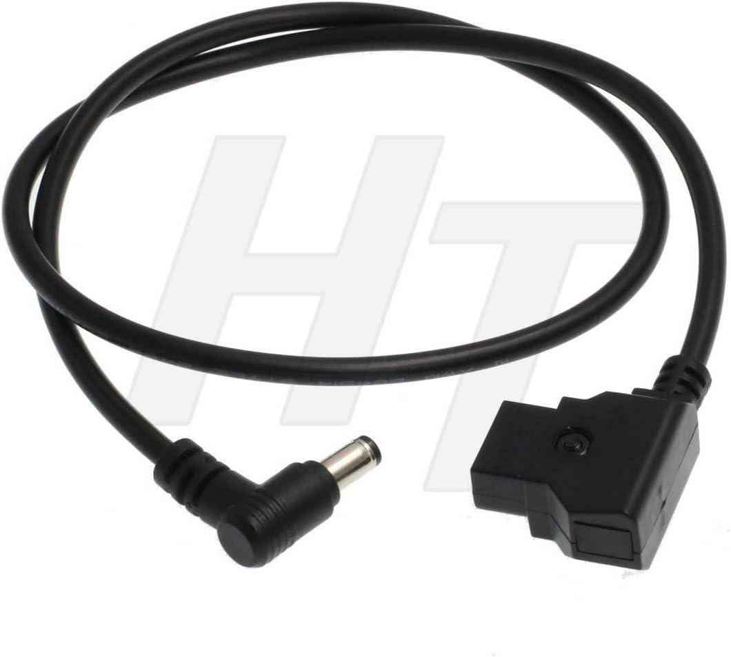HangTon D-tap Right Angle 12V DC Barrel Power Cable for Feelworld F7 Pro, Atomos Inferno, Blackmagic Video Assist Monitor 24'' (2ft / 60cm)