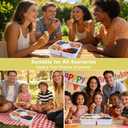 Large Snackle Box Container with Dip Container, 5 Compartments Snack Container with Lid and Handle, Veggie Fruit Divided Serving Tray for Party, Picnic, Dishwasher Safe, BPA-Free
