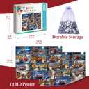 Puzzles for Adults 1000 Pieces Santa Holiday | Mindful Art Puzzle for Game Night, Gift for Friends Family, Wall Art Home Decor, 27.6 x 19.7in