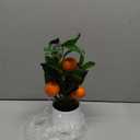 Woration Artificial Orange Plant Potted 14.5inches Small Faux Fruit Orange Tree Bonsai with White Pot Table Centerpiece Farmhouse Style Home Office Desk Shelf Decoration Indoor