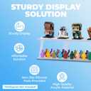 Tapeera Tabletop Stackable Minifigure Display Case Holds Up to 72 Minifigures Or Mini Block Sets - Acrylic Display Case for Figures Compatible with Major Brands - Minifig Shelf Organizer (White Base)