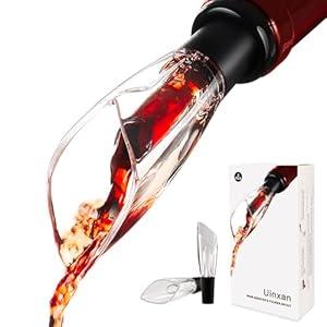 2-Pack Wine Aerator & Pourer - Improves Taste & Aroma, Premium Aerating Pourer & Decanter Spout, No Drip, Gifts for Wine Lovers
