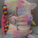 Happy Nappers: Pillow & Sleepy Sack: Large - Rainbow Unicorn - 66 x 30, 2-in-1: Plush Animal Opens Into Sleeping Bag, Soft Play Character, Kids 3+