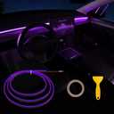 Acrylic Interior Car LED Strip Light with 6mm Sewing Edge - 43.3 inches Ambient Lighting Kits, Neon LED Strip Light(110CM/43.3IN, Purple)