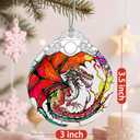 Stained Glass Ornament, Christmas Ornament, Hanging Ornaments for Home Decor & Christmas Tree Ornaments  Exquisite Holiday Decor, Xmas Gifts & Holiday Present - Fantasy Dragon