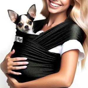 Race&Herd Yorkie Puppy Essentials Pet Carrier - Dog Carriers for Small Dogs Sling, Front Dog Carriers for Small Dog Puppy Carrier, Pet Carrier for Small Dogs Backpack Carrier 5-10 lbs (Black)