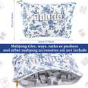 Empty Mahjong Bags Set for Tiles and Racks 24x13 Inch American Mahjong Carrying Bag Tote Tiles Bag Drawstring Protective Sleeve for Rack Pusher Party Travel, Case Only(Classic Chinoiserie), 24.0 x 13.0 x 4.7 inches / 61 x 33 x 12 cm