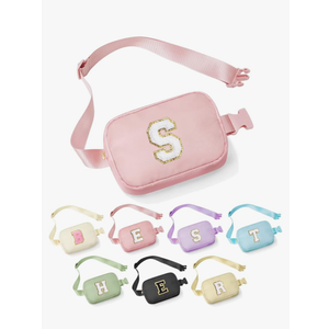 Birthday Gifts for Women - 30th 40th 50th 60th 70th Birthday Gifts for Mom Daughter Her Friend Sister Girlfriend, Personalized Gifts Christmas Gifts, Initial Belt Bag Crossbody Bags, Pink S