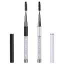 4 Pieces Eyelash Brush with Cap, Mascara Spoolies Reusable Brow Brushes Lash Wands Applicator Spooly for Lashes