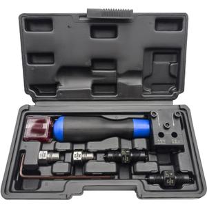 Brake Line Flaring Tool Kit, 3/16 in and 1/4 in Double Flaring Tool, Flare Tool for Vehicle Brake & Hydraulic Lines