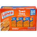 Lance Sandwich Crackers, ToastChee Peanut Butter, 20 Individually Wrapped Packs, 6 Sandwiches Each (1.52 Ounce (Pack of 20))