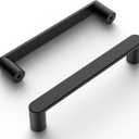Amerdeco 10 Pack ZH0005MB Matte Black 5 Inch(128mm) Hole Centers Kitchen Cabinet Pulls Hardware Modern Kitchen Handles for Cabinets Cupboard Handles Drawer Pulls