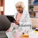 2 x Grammy Gift Blanket 60" x 50" - Grammy Gifts for Grandma - Grammy Birthday Gifts - Gifts for Grammy from Grandchildren/Grandkids