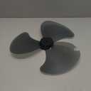 16 Inch Plastic Fan Blade With 3 Leaves And Nut Cover, For Pedestal Or Table Fans Easy to Install and Clean(black)