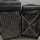 Rockland Melbourne Hardside 3 Piece Expandable Spinner Wheel Luggage Set, (20"/24"/28"), Black