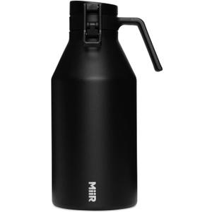 MiiR Stainless Steel Vacuum Insulated Beer Growler, Thermal Bottle for Fresh, Cold Craft Brews, Portable Container with Pressure Locking Leakproof Lid (Black)