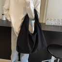 Large Hobo Shoulder Bag for Women Nylon Slouchy Bag Fashion Casual Draped Tote Bag