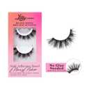 Lilly Lashes 3D Self Adhesive Eyelashes, No Lash Glue Needed, Body Heat Activated Press on Lashes, Reusable Self Adhesive Eyelashes Up to 5x, Easy to Apply & Remove (MoneyMaker)